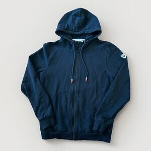 Rossignol Full Zip Hoodie Men's Size Large Black Fleece French Après-ski Alpine